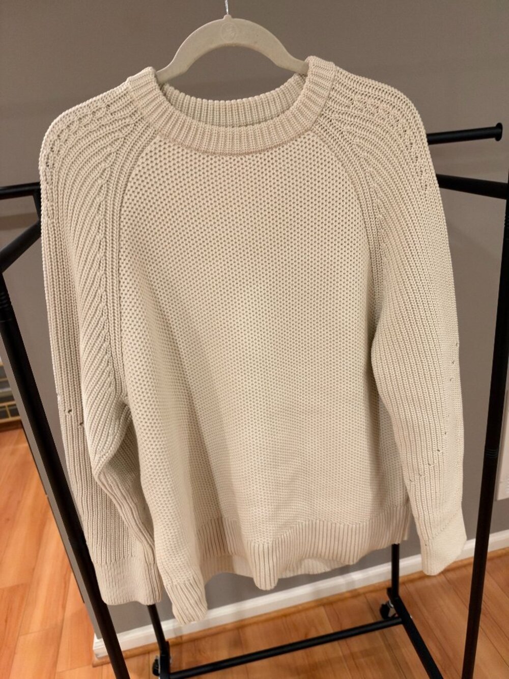 Lululemon Honeycomb Crewneck Sweater in Bone- Medium